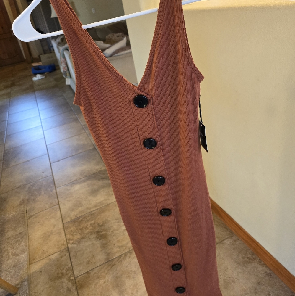 NWT rust red midi dress f21